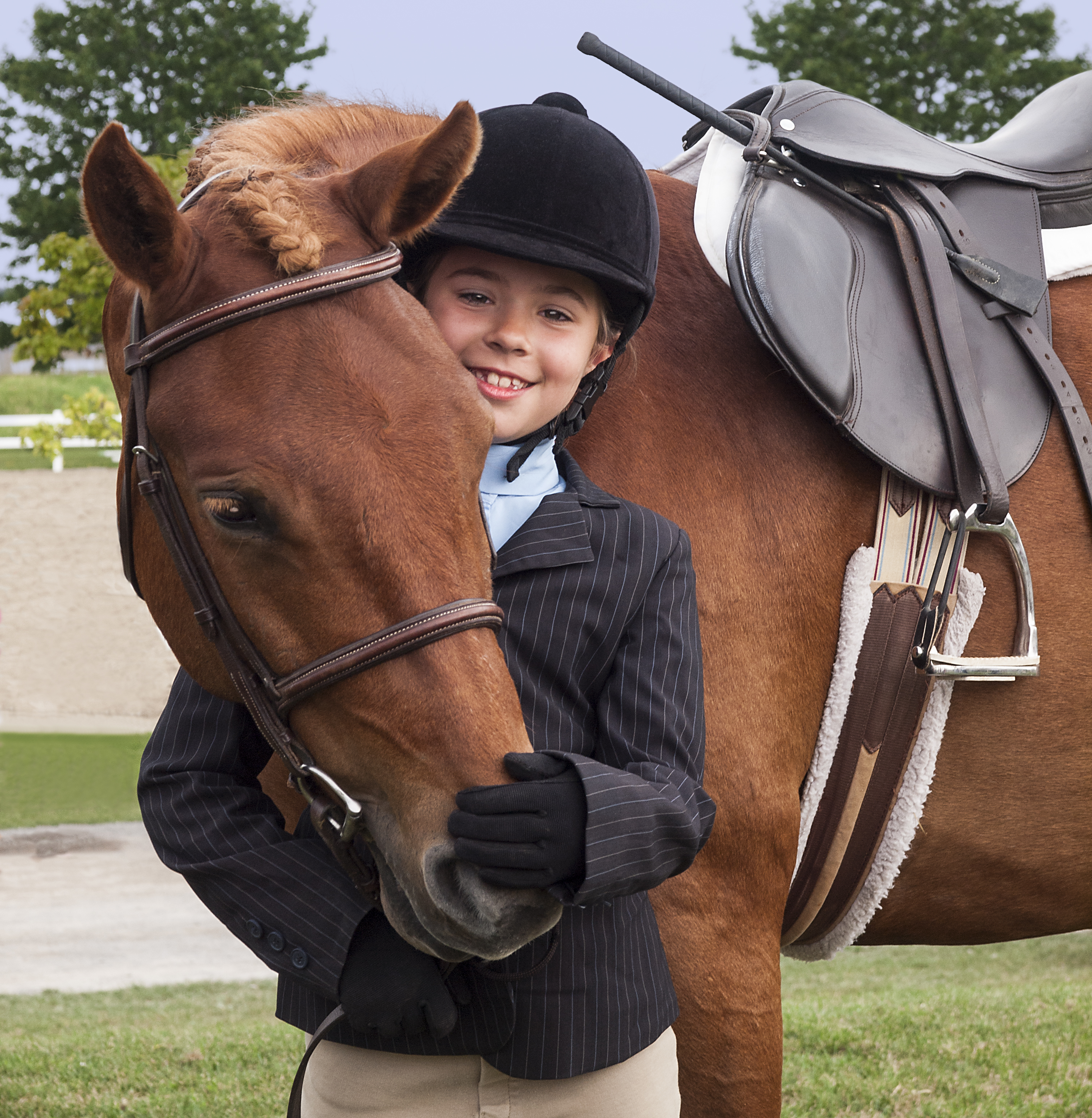 Ruiter naast paard