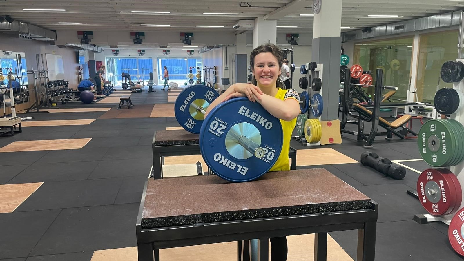 Nina Sterckx bij opening nieuwe krachtzaal in Sport Vlaanderen Gent