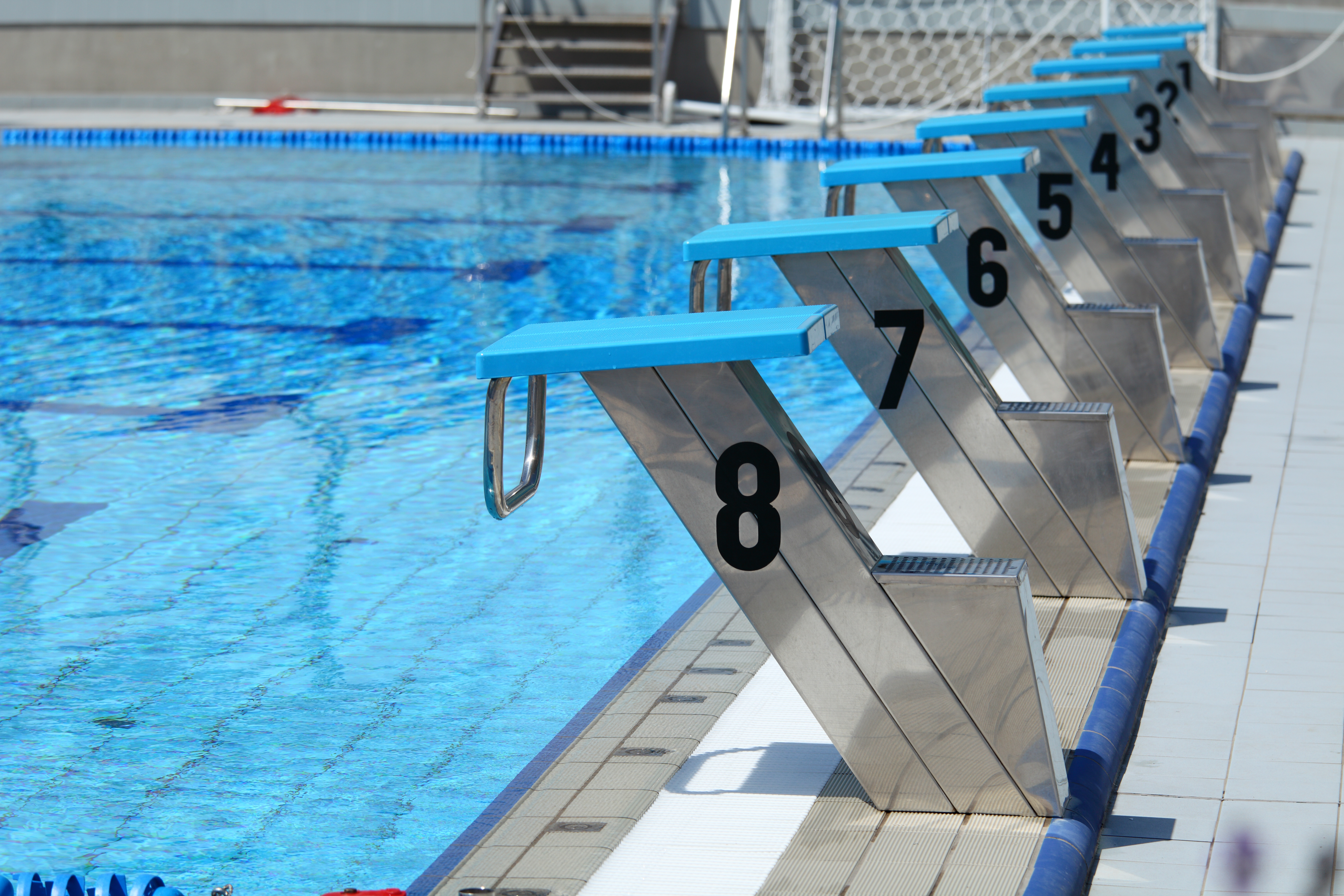 Swimming pool start line