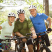 Friends on bikes.